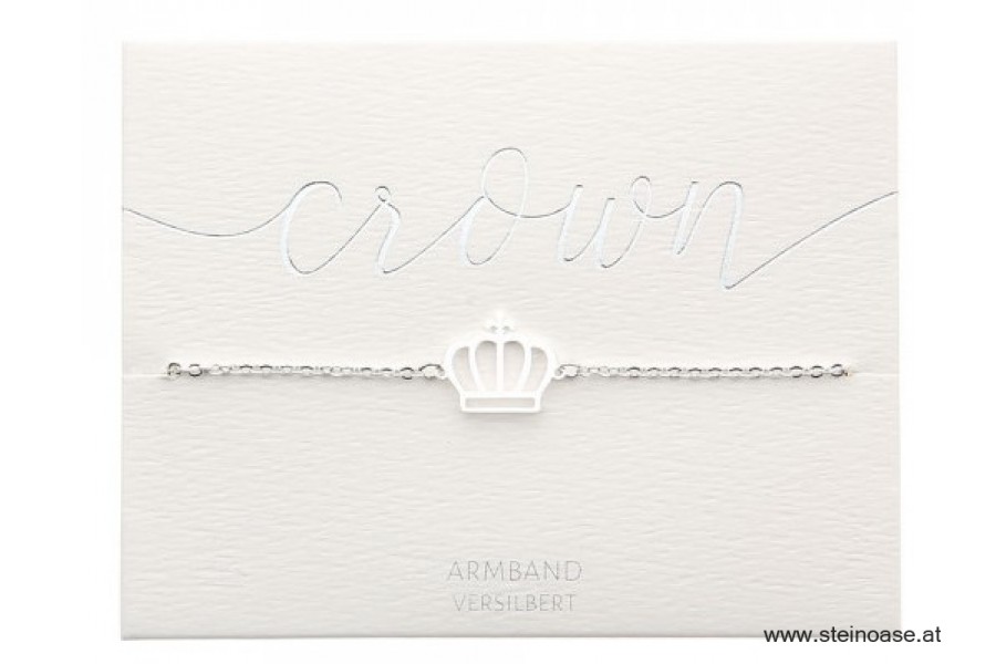 Armband Krone 'versilbert'